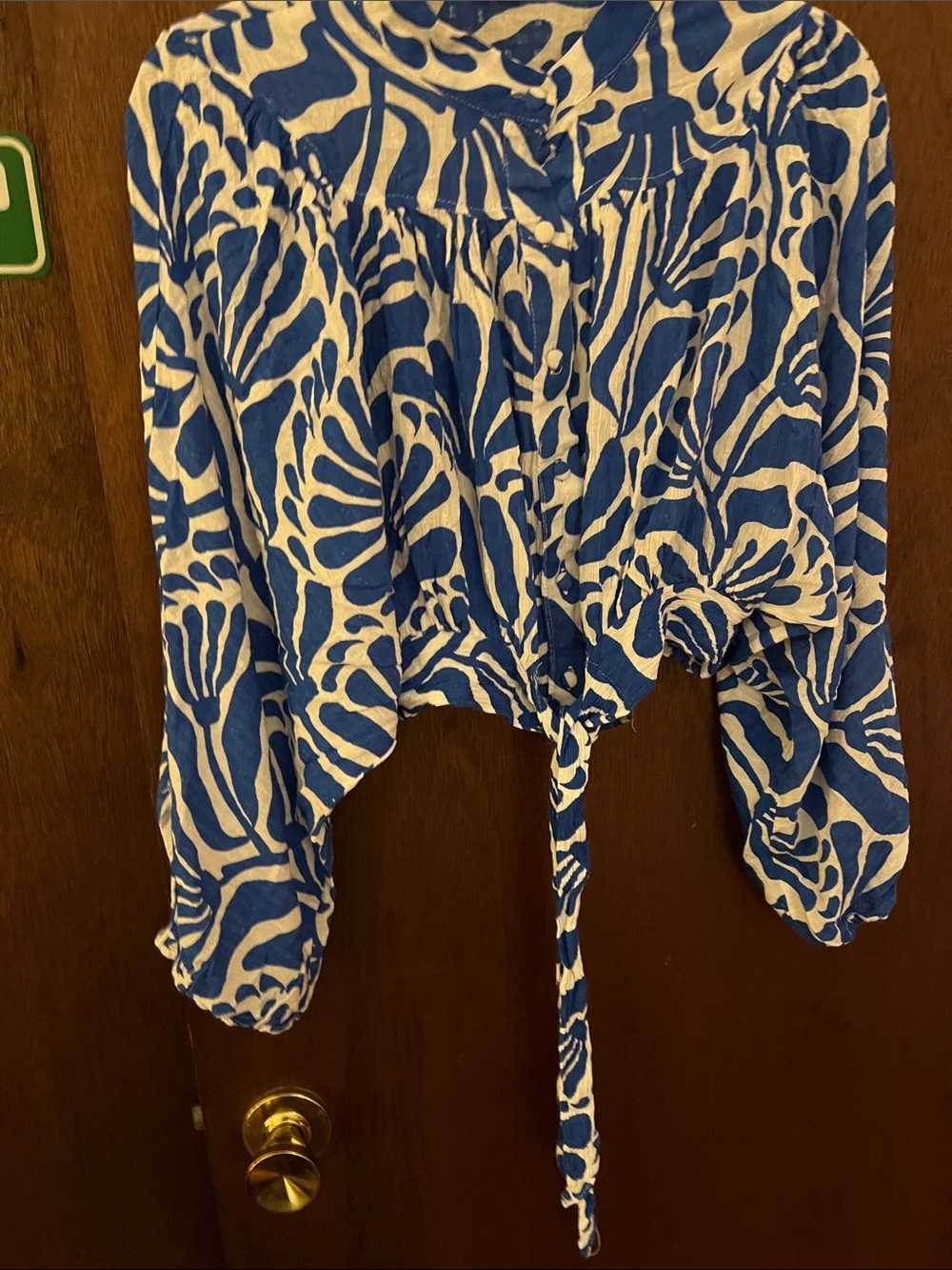 Christian SIRIANO blue and white medium gold shirt used